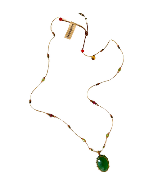 Serpentine Tibetan Necklace (Short)