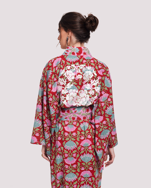 Red Jeoli Kimono