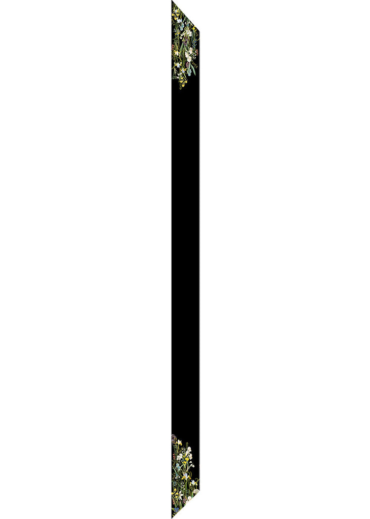ST PIECE Floral Necktie (Black)
