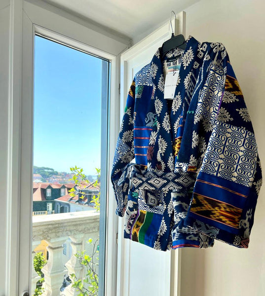 Patchwork Kimono - Blue